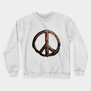 Peace Sign Brown Shadow Silhouette Anime Style Collection No. 262 Crewneck Sweatshirt